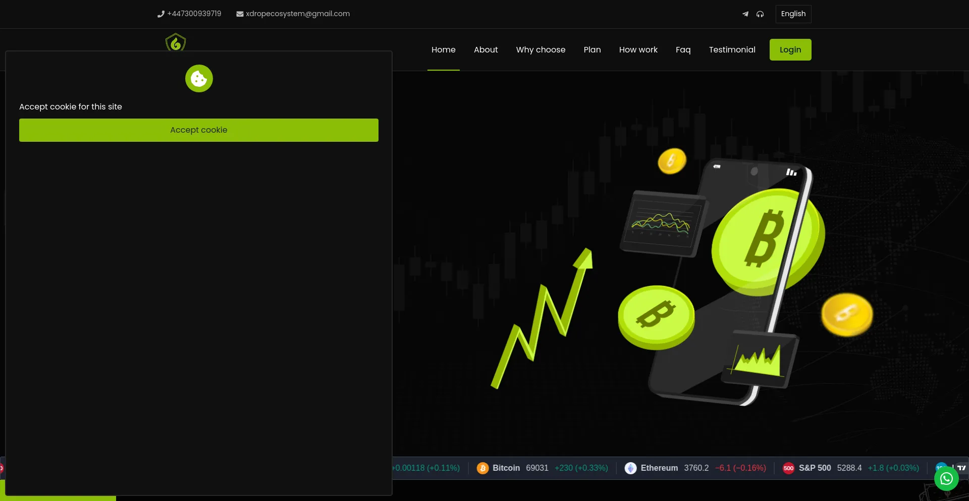 Screenshot of x-drop.pro homepage