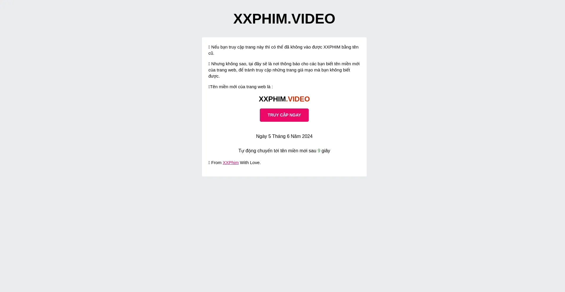 Screenshot of xxphim.cam homepage