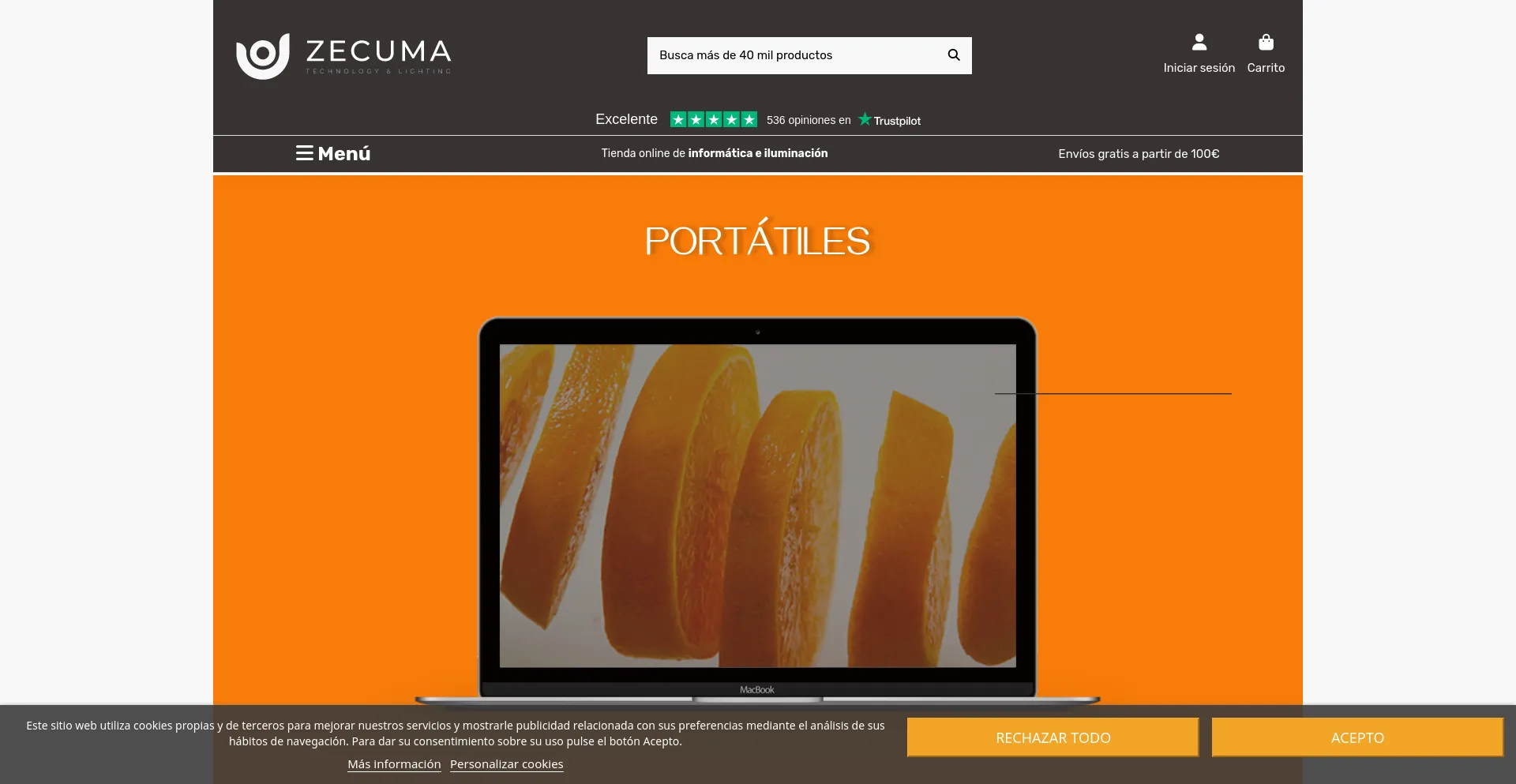 Screenshot of zecuma.com homepage