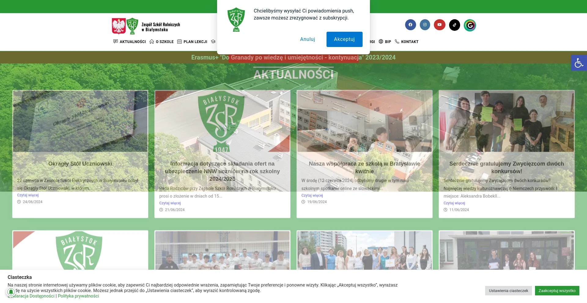 Screenshot of zsrckp.pl homepage